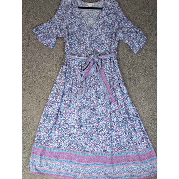 Chic Soul Dresses & Skirts - CHIC SOUL Dress XL / 1X Maxi Prairie Cottage Paisley Patchwork Boho See Desc